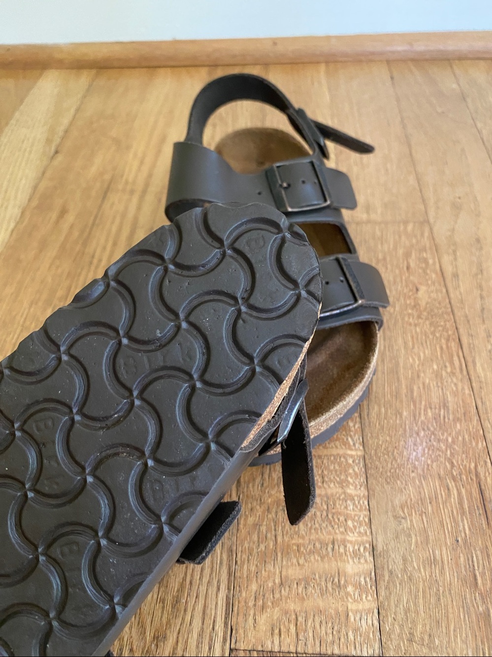 Birkenstock Milano 36, Dark Brown Two-Strap Leather Sandals - Picture 17 of 17